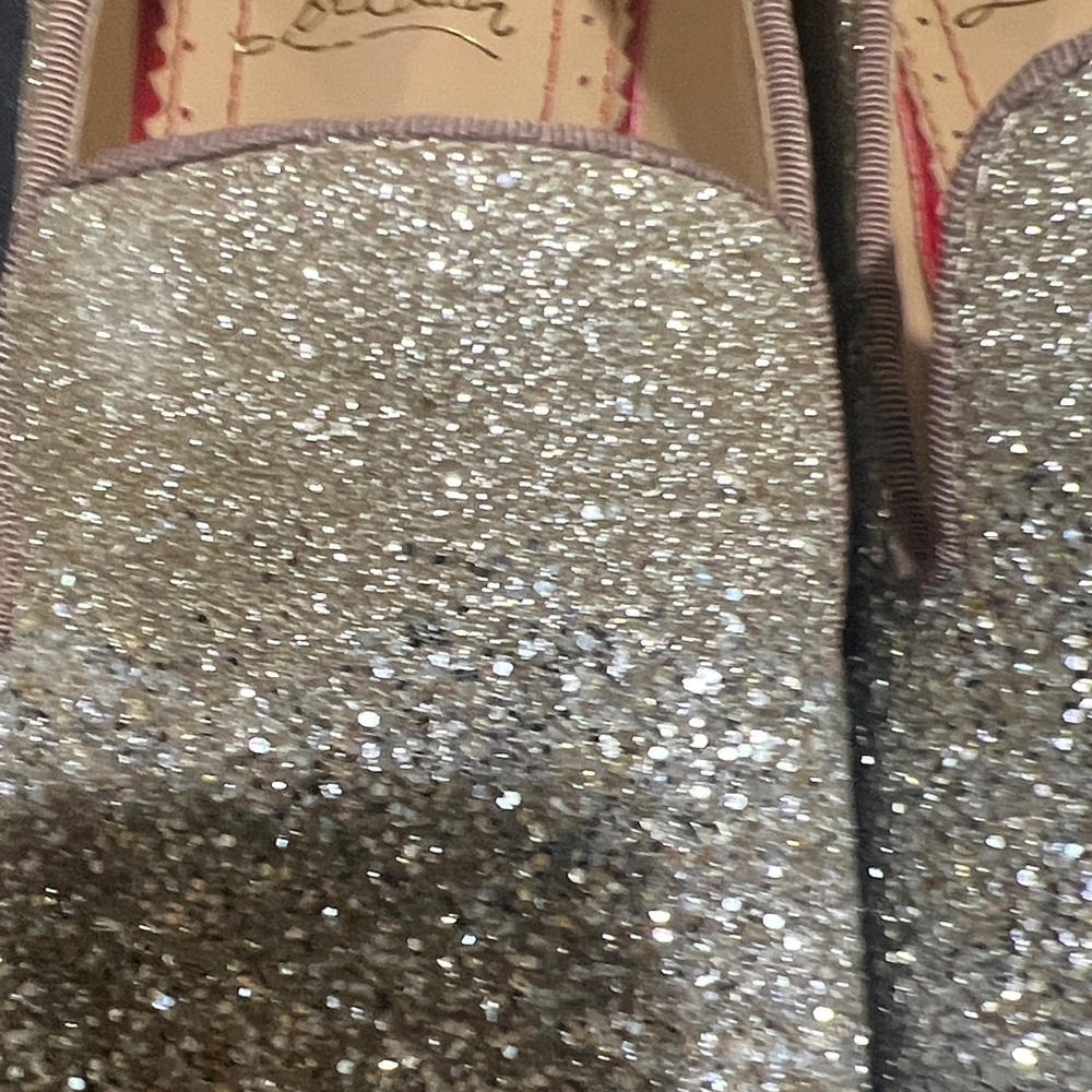 Christian Louboutin Sparkling Loafers - Gold, unisex, BRAND NEW. EU SIZE 38 - Picture 11 of 12
